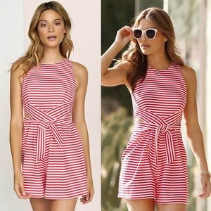 Hutch Red/White Romper